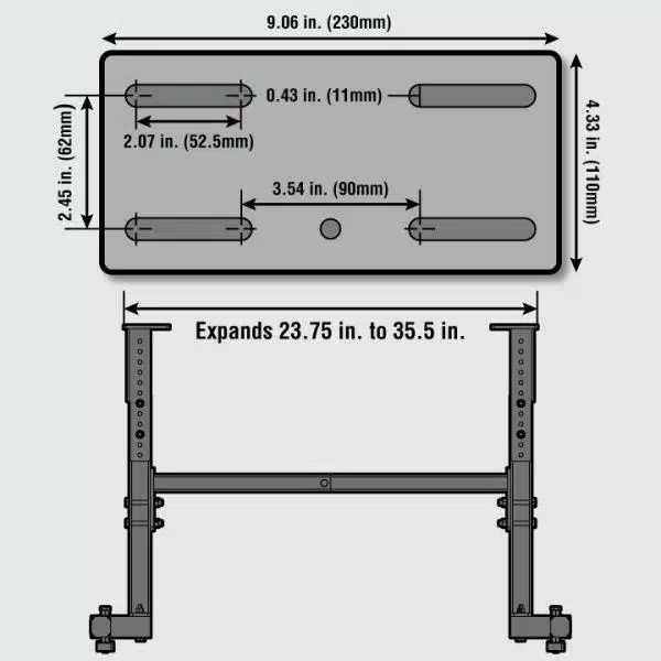 Tool Stands WEN 225 Lbs. Capacity Height Adjustable Steel Lathe Stand - Image 4