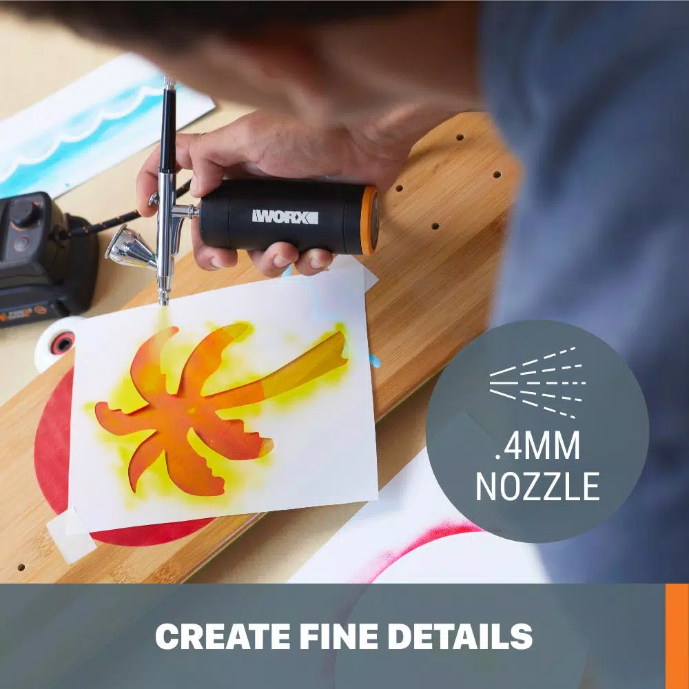 Rotary Tool Accessories Worx MakerX 20-Volt Air Brush Rotary Tool Attachment (Tool Only) - Image 8